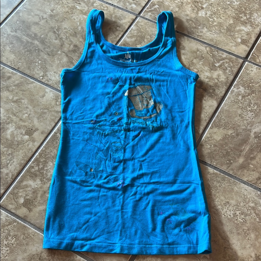 Disney Mad Hatter Blue Tank Top